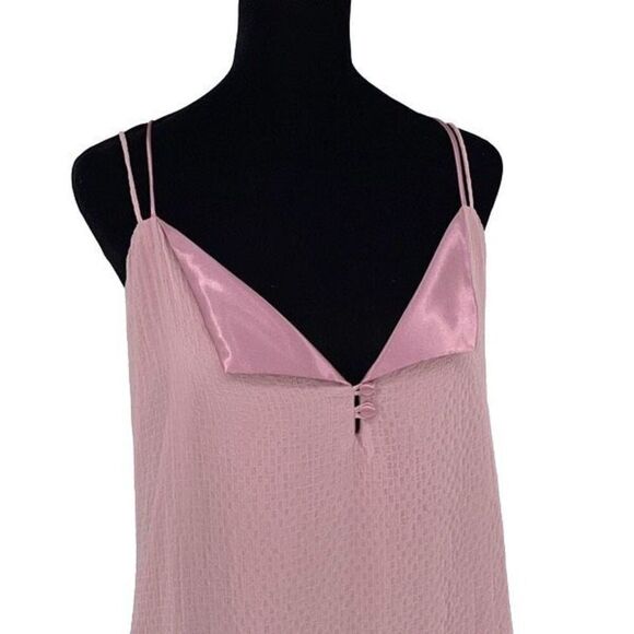 Symbiose by Hinda A Womens Crisscross Chiffon Cocktail Dress Pink Medium NWT - Picture 2 of 9